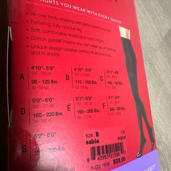 SPANX Chocolate Tight-End Tights Brown Size B - Picture 4 of 6